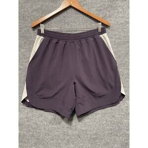 Peloton Purple Speed Lined Velocity 7” Shorts Workout Pockets Size Medium Mens